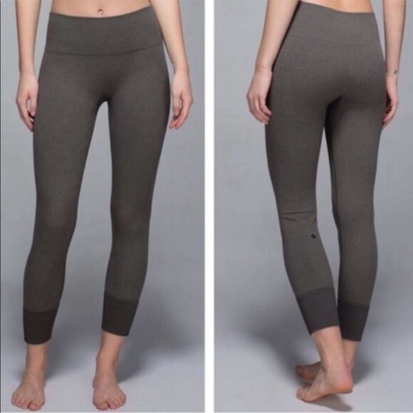 LULULEMON | Ebb to Street Seamless Leggings Pants Heathered Gray Wren Women’s 8 - Picture 1 of 14